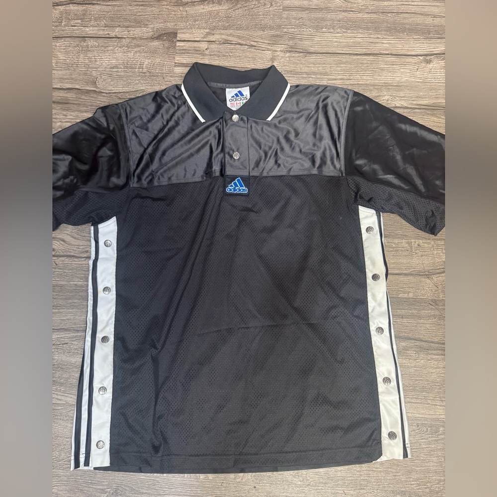 Adidas Black and Gray Polo Shirt - Picture 2 of 8